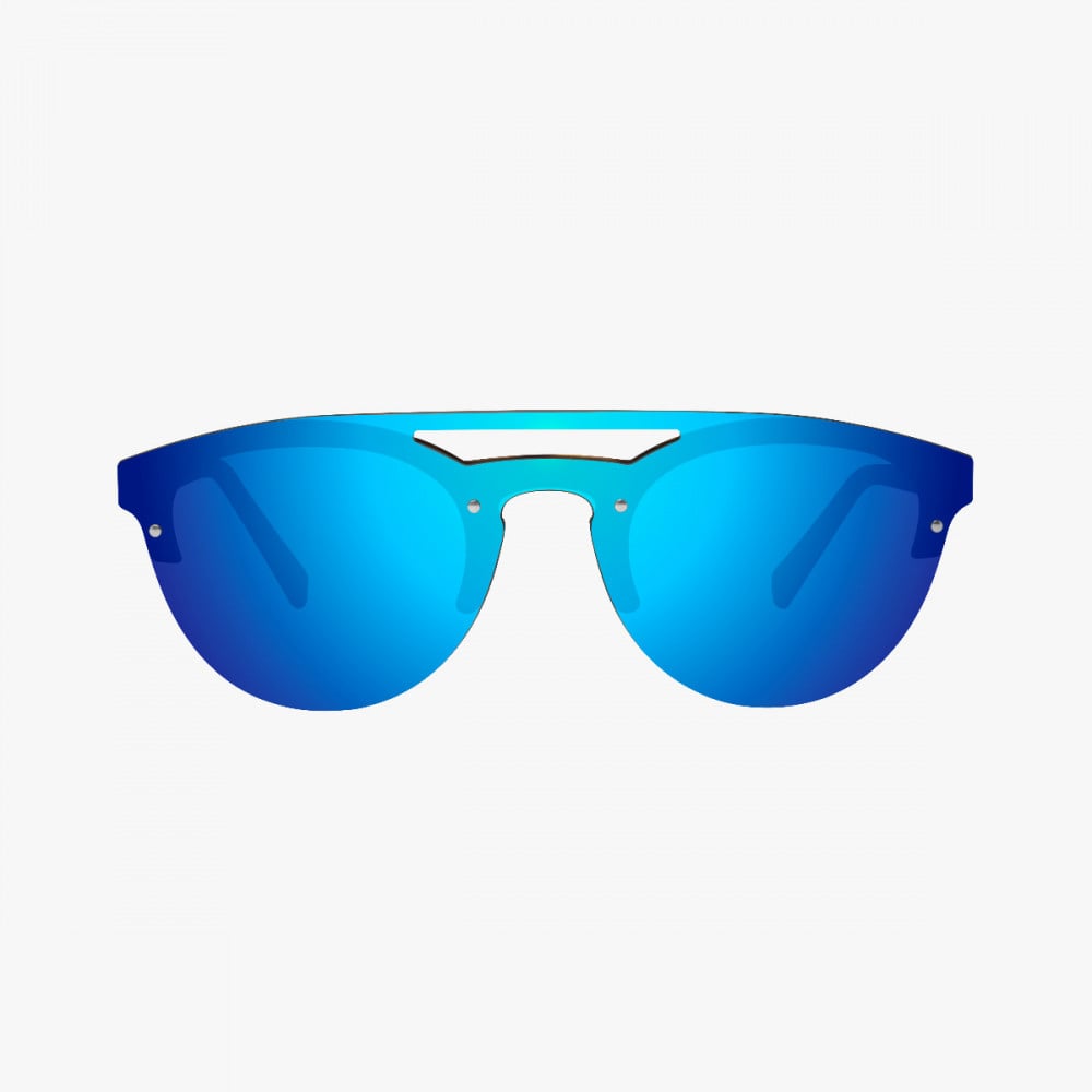 Scicon Sports | Cover Lifestyle Unisex Sunglasses - Demi Frame, Blue Lens - EY160306