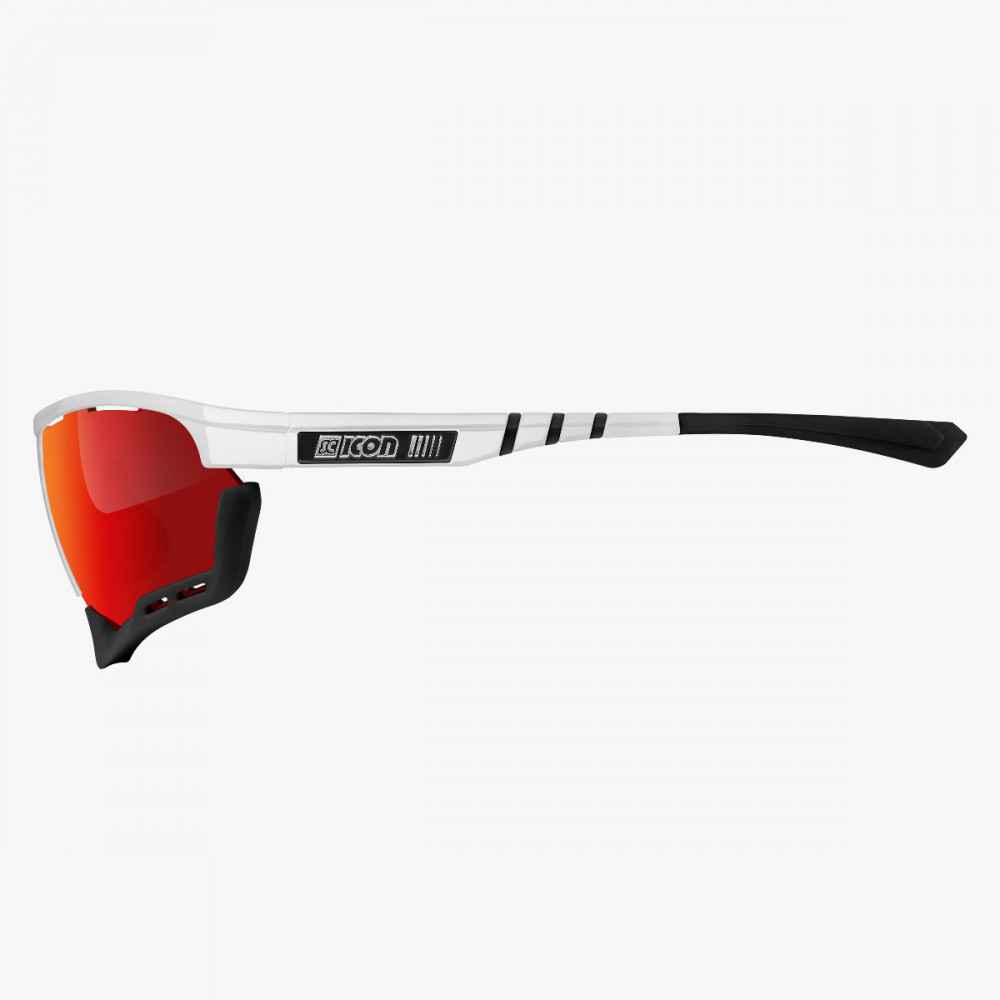Aerocomfort performance sunglasses scnpp white frame red lenses EY19060403
