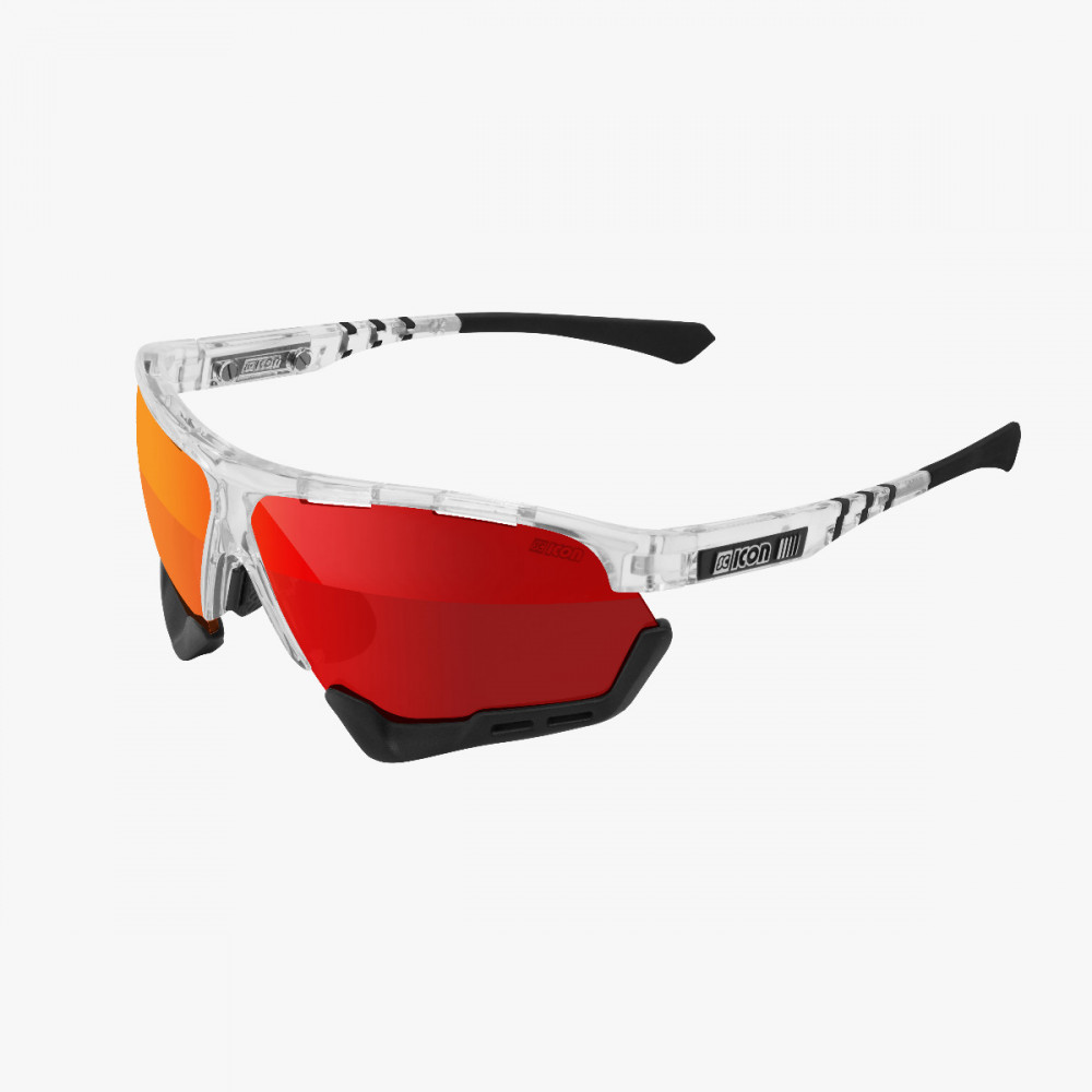 Aerocomfort performance sunglasses scnpp crystal frame red lenses EY19060703
