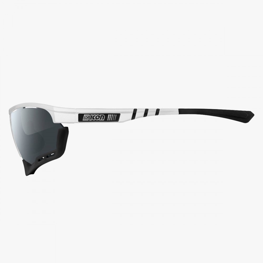 Aerocomfort performance sunglasses scnpp white frame silver lenses EY19080405
