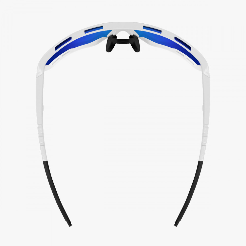 Aerocomfort cycling sunglasses scnxt photochromic white frame blue lenses EY19130402
