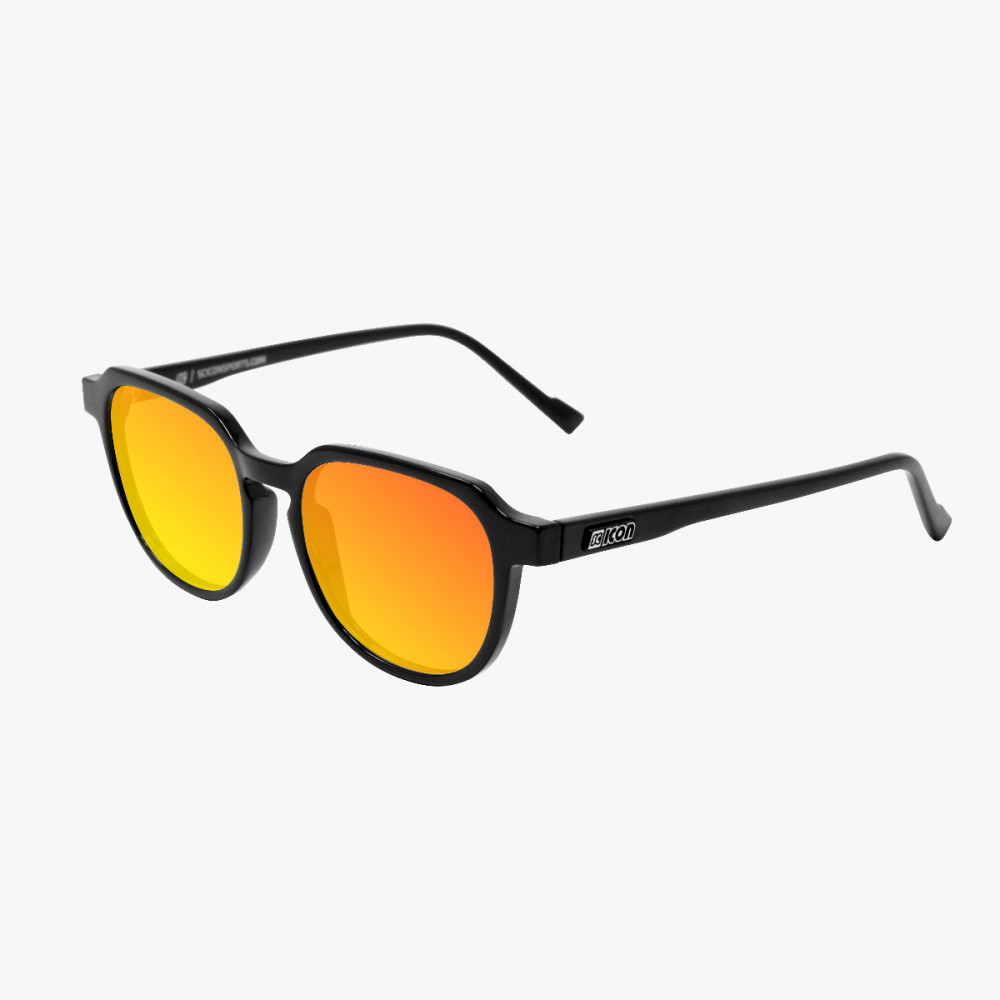 Scicon Sports | Vertex Lifestyle Sunglasses - Black, Multimirror Red Lens - EY220602