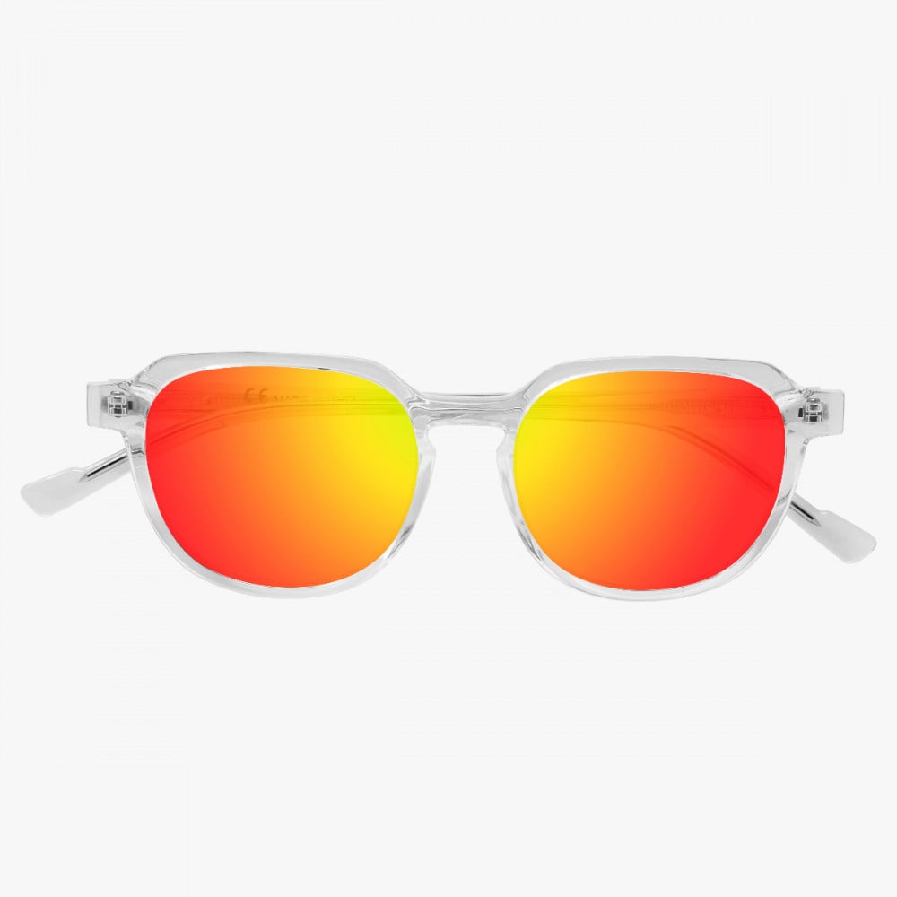 Scicon Sports | Vertex Lifestyle Sunglasses - Crystal Gloss, Multimirror Red Lens - EY220607