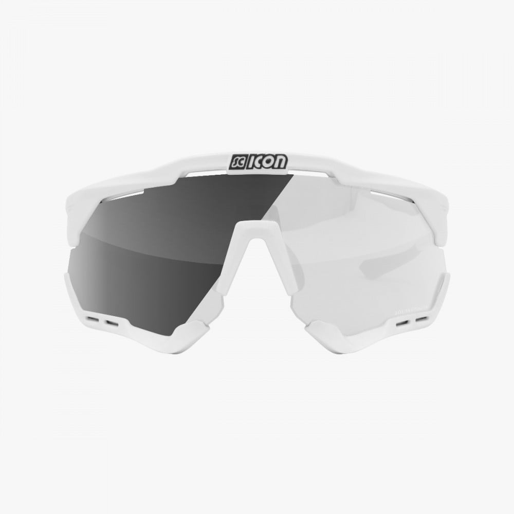 Scicon Sports | Aeroshade XL Cycling Sunglasses - White Gloss / Photocromic Silver - EY25010802