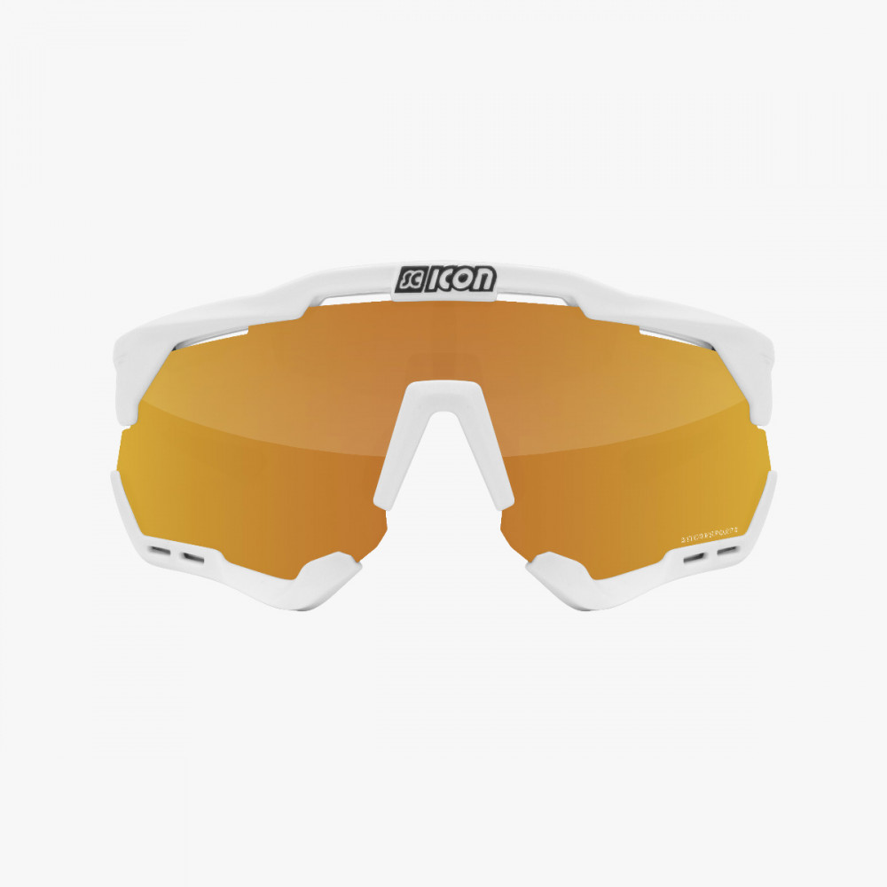 Scicon Sports | Aeroshade XL Cycling Sunglasses - White Gloss / Multimirror  Bronze - EY25070802