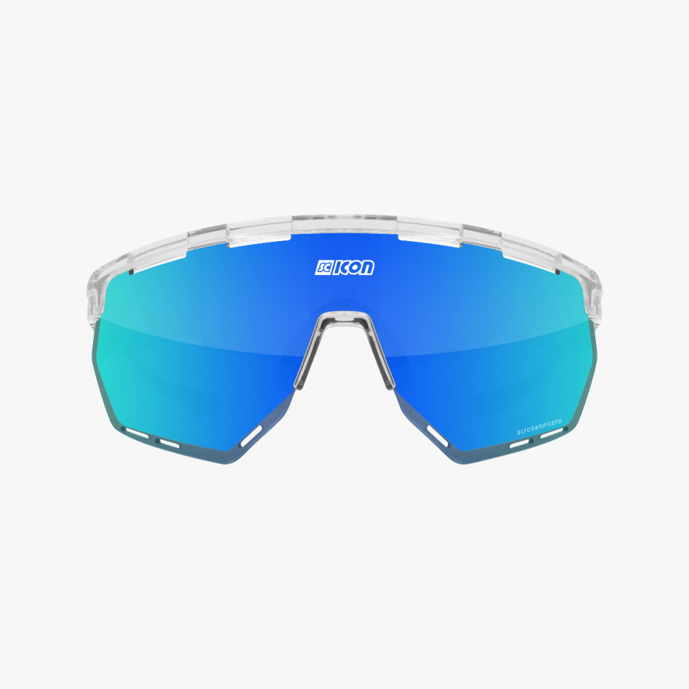 Scicon Sports | Aerowing Sport Performance Sunglasses - Crystal Gloss / Multimirror Blue - EY26030701
