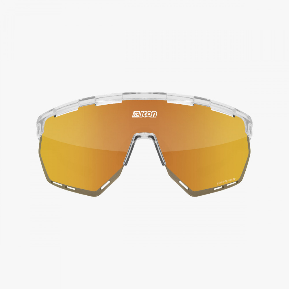 Scicon Sports | Aerowing Sport Performance Sunglasses - Crystal Gloss / Multimirror Bronze - EY26070701