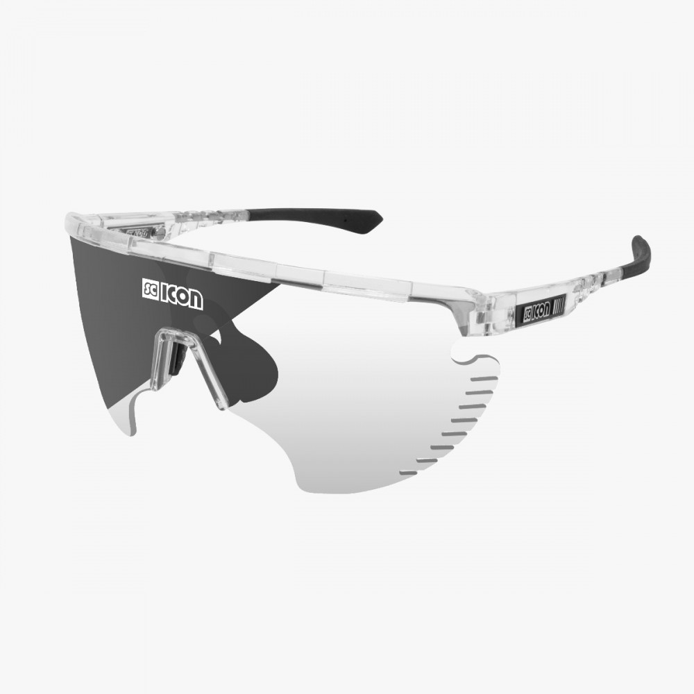 Scicon Sports | Aerowing Lamon Sport Performance Sunglasses - Crystal Gloss / Photocromatic Silver - EY30010700