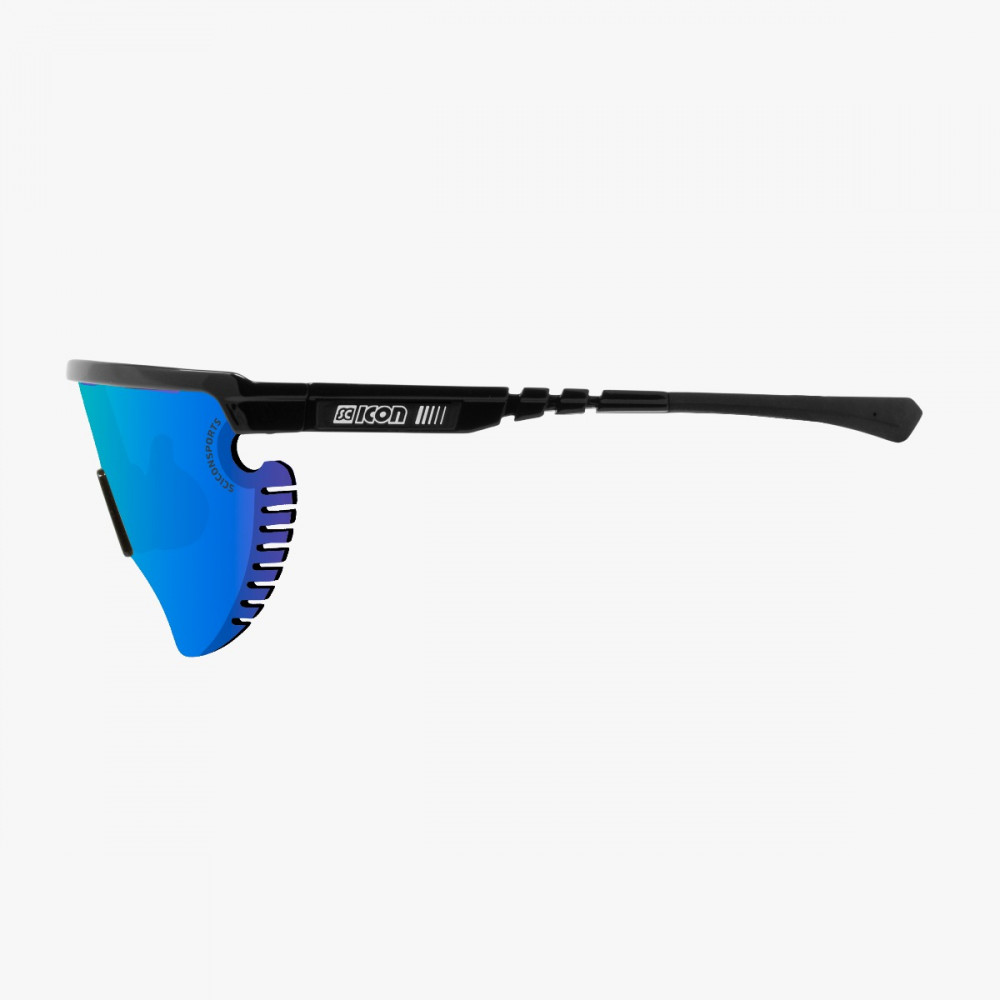 Scicon Sports | Aerowing Lamon Sport Performance Sunglasses - Black Gloss / Multimirror Blue - EY30030200