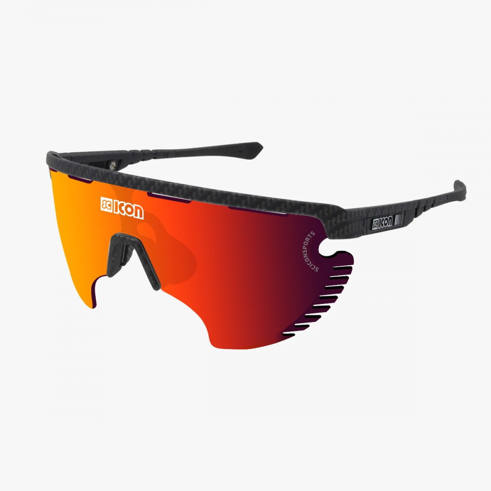 Scicon Sports | Aerowing Lamon Sport Performance Sunglasses - Carbon Matt / Multimirror Red - E30061200
