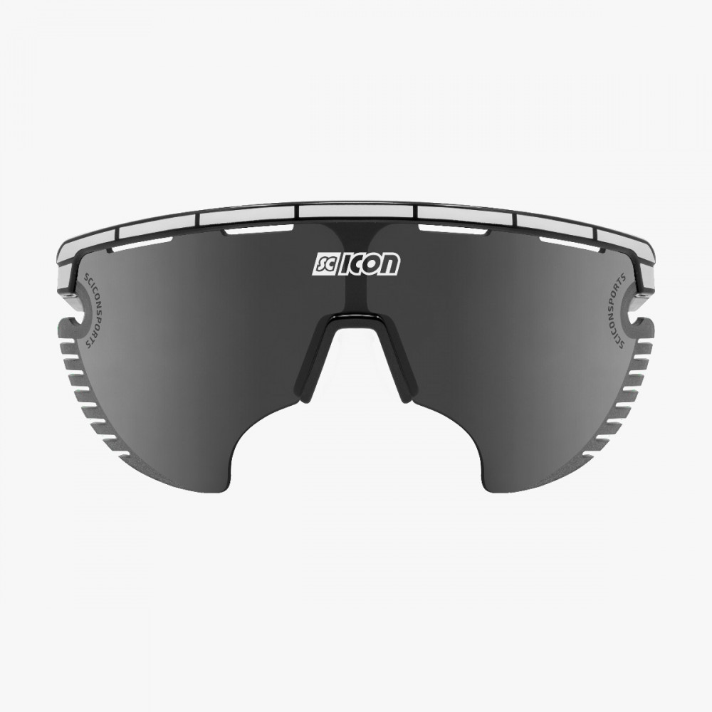 Scicon Sports | Aerowing Lamon Sport Performance Sunglasses - Black White / Multimirror Silver - EY30081300