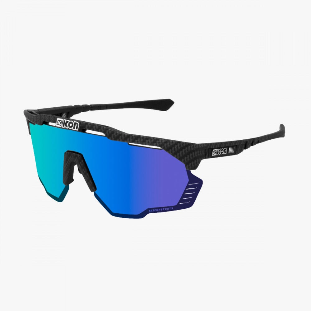 Scicon Sports | Aeroshade Kunken XL Performance Sunglasses - Carbon Matt / Multimorror Blue - EY31031200