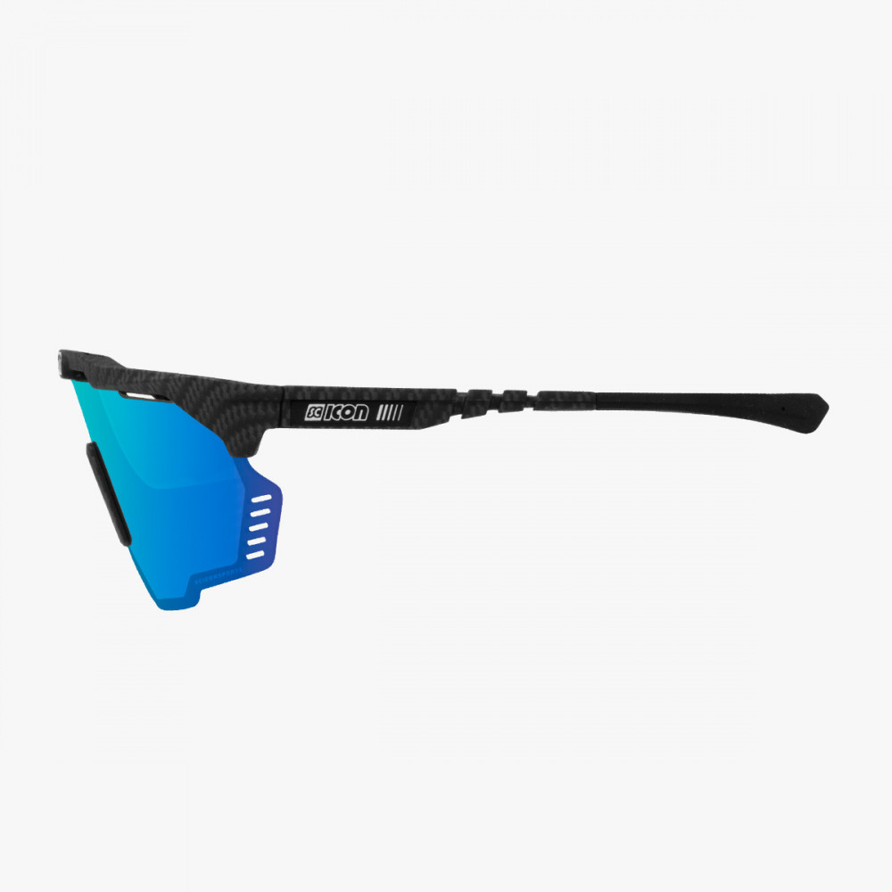 Scicon Sports | Aeroshade Kunken XL Performance Sunglasses - Carbon Matt / Multimorror Blue - EY31031200