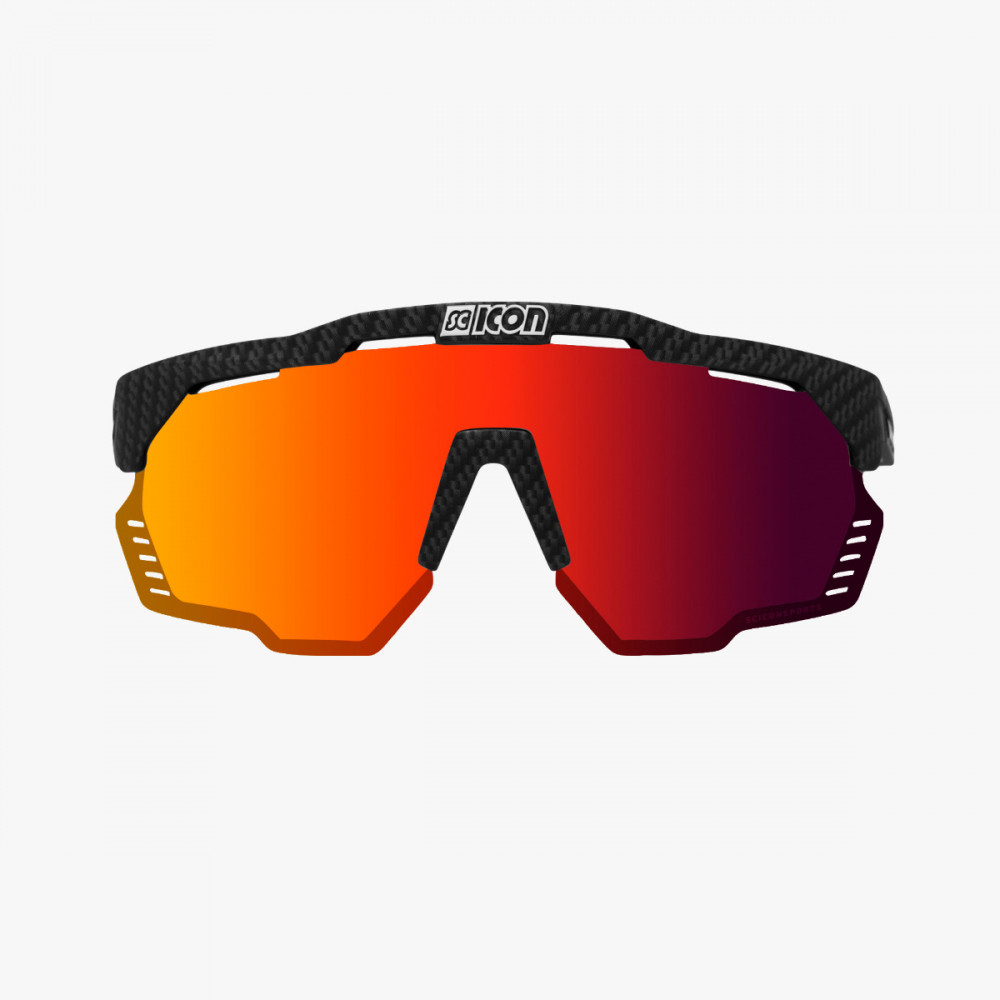 Scicon Sports | Aeroshade Kunken XL Performance Sunglasses - Carbon Matt / Multimorror Red - EY31061200