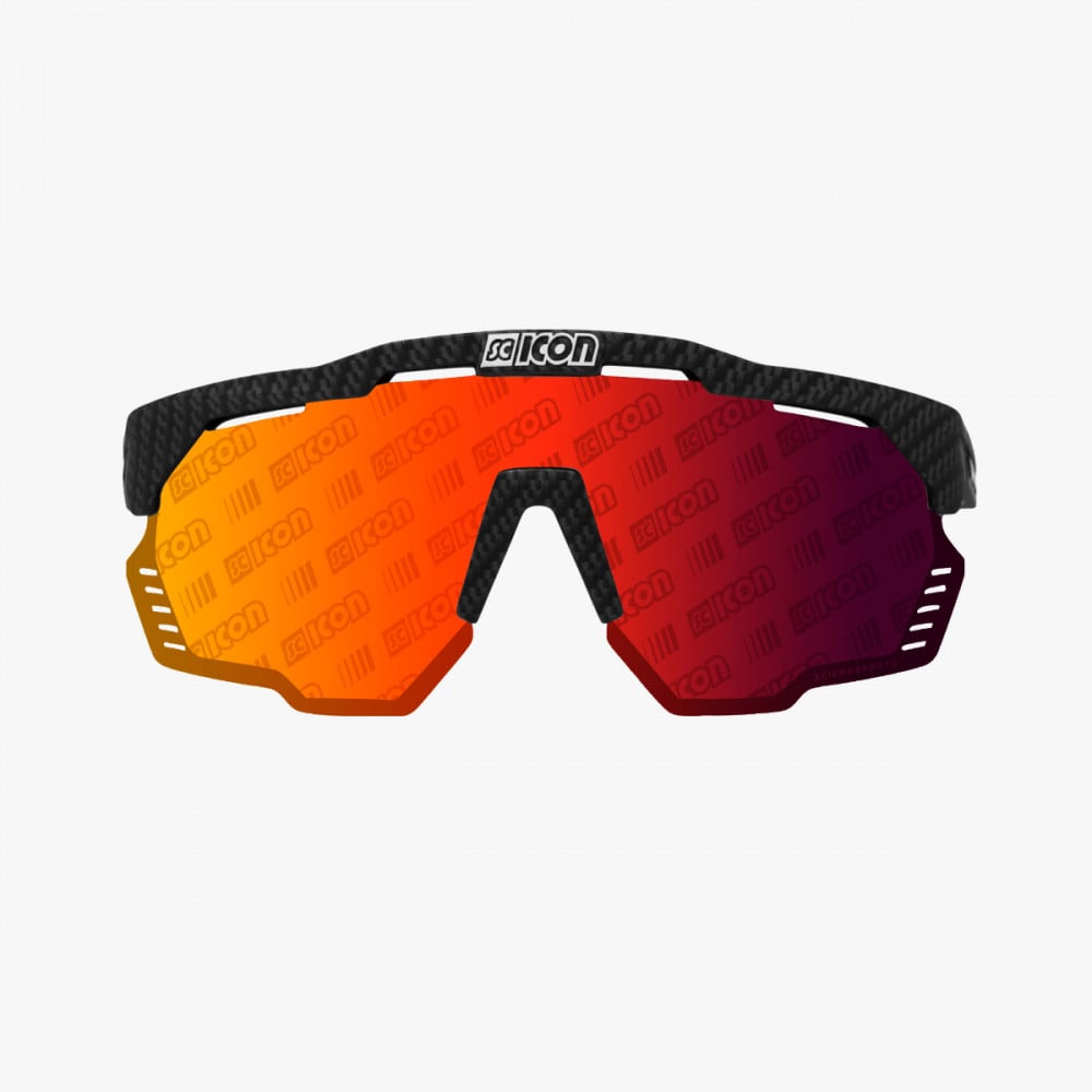 Scicon Sports | Aeroshade Kunken Performance Sunglasses - Carbon Matt / Multimirror Red Monogram - EY31131200