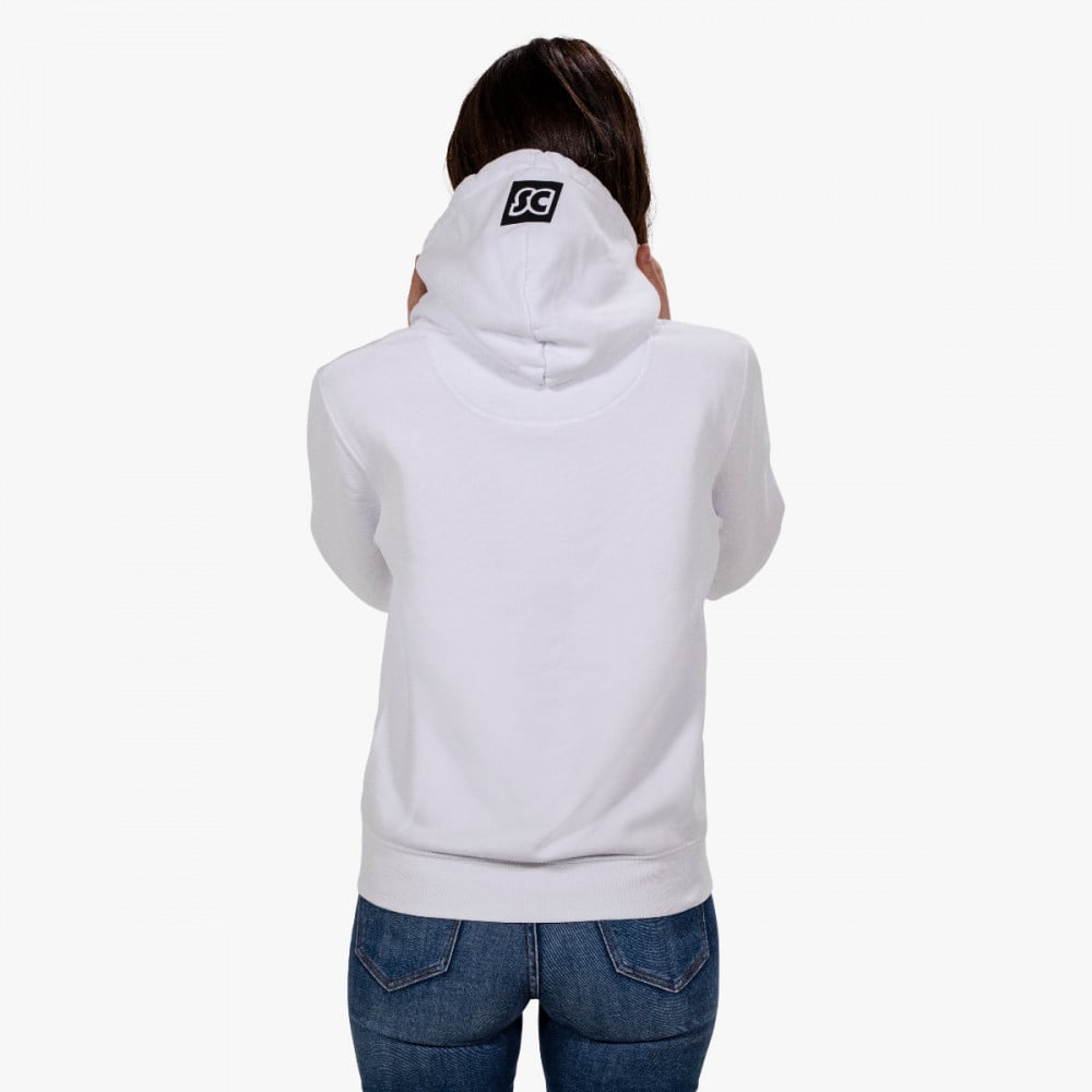 scicon cotton hoodie white hs60731