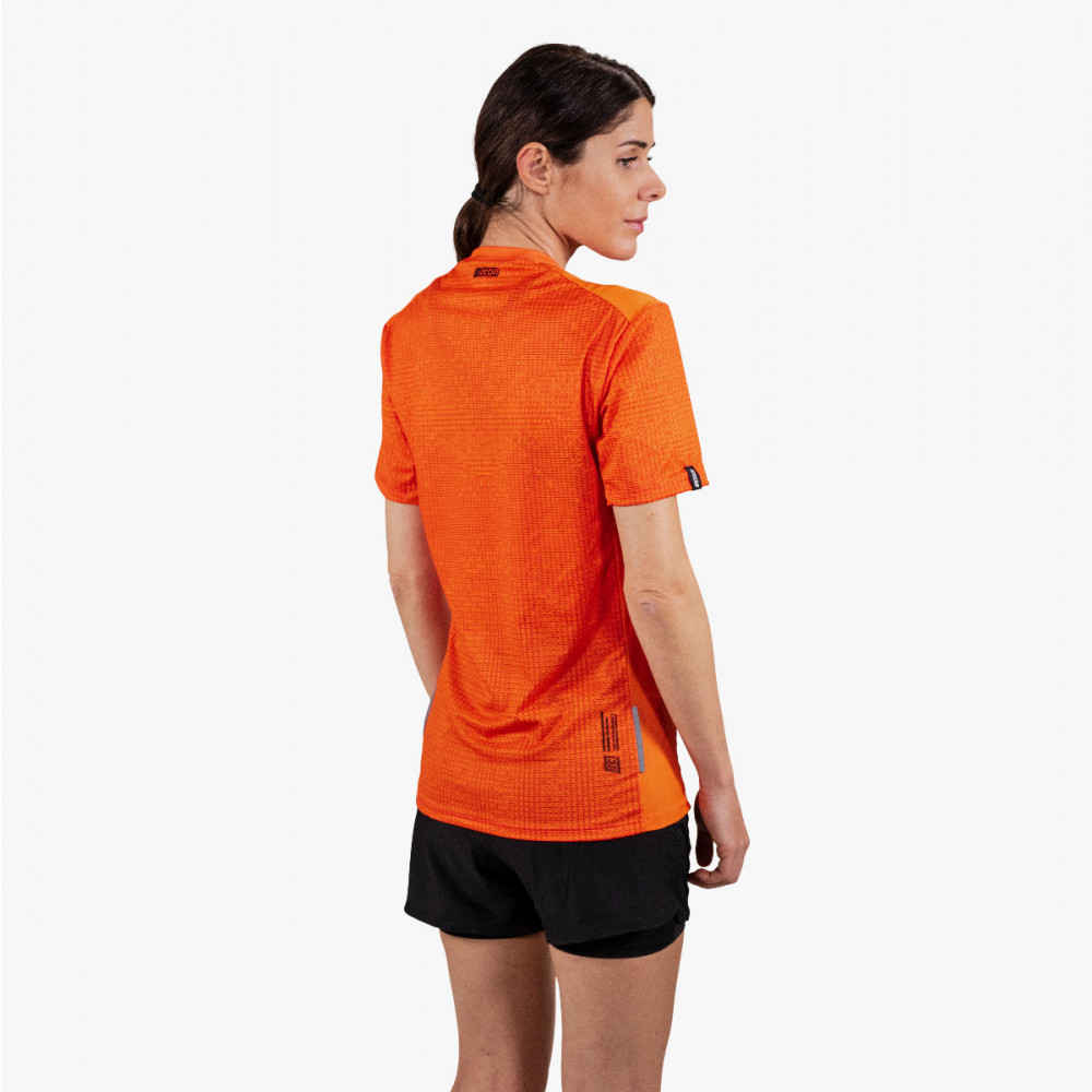 t-shirt technical x-over short sleeve orange fluo scicon rt11008
