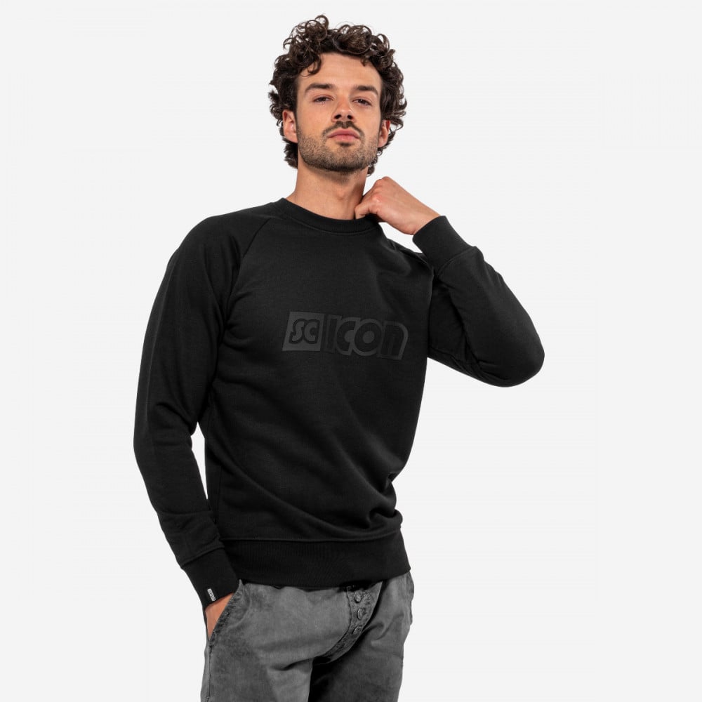 Scicon Sports | Crew Neck Sweater - Black - logo - SW52202
