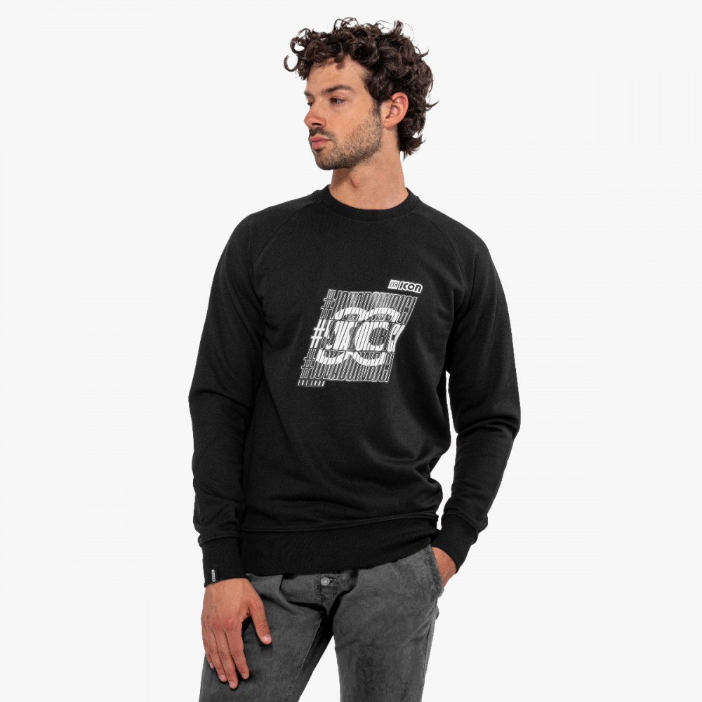Scicon Sports | Crew Neck Sweater - Black - #iovadoinbici - SW52222