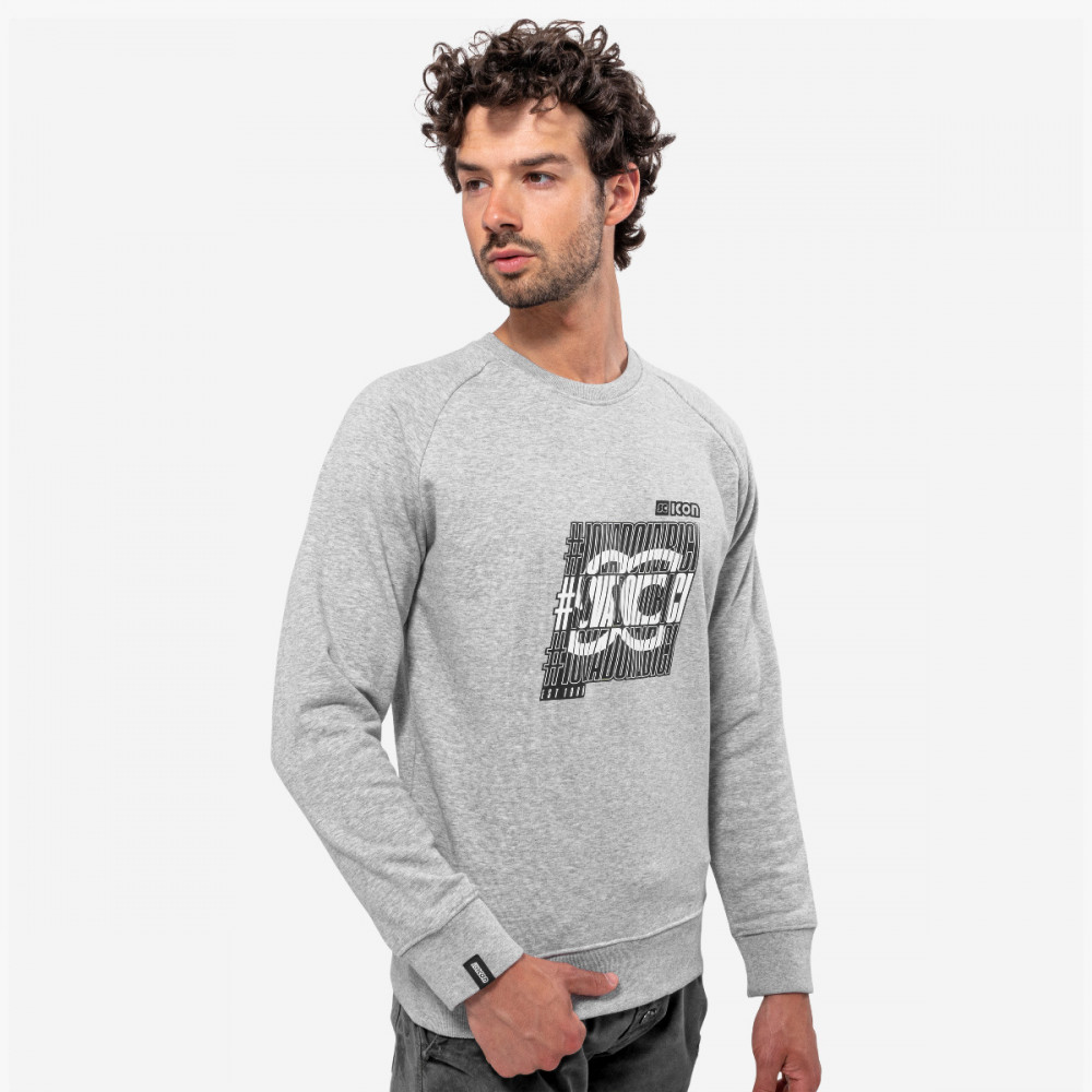 Scicon Sports | Crew Neck Sweater - Grey - #iovadoinbici - SW52224