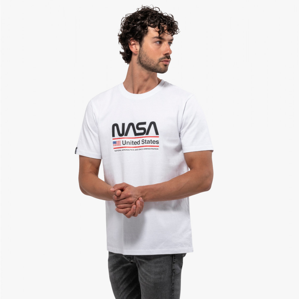 episodio seda Alojamiento Scicon Sports | Camiseta T Shirt Space Agency "Nasa" - Blanca - TS00041