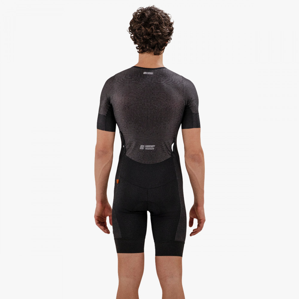 short sleeves triathlon suit men black ts11911