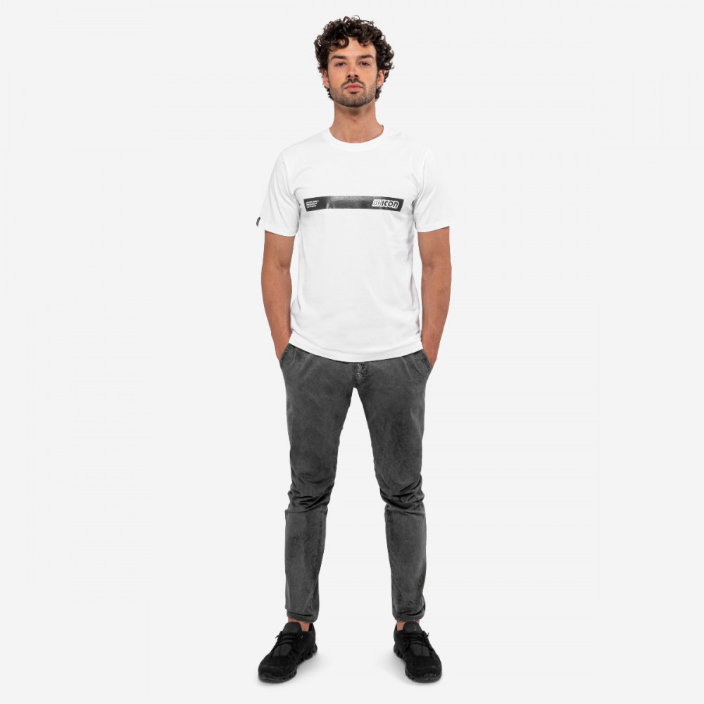 Scicon Sports | Stripe Logo Lifestyle Cotton T-shirt - White - TS61831