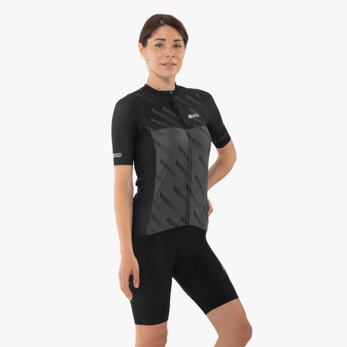 Scicon Sports | X-Over Reflex Cycling Women Short Sleeve Jersey - black - anthracite - CJW11002