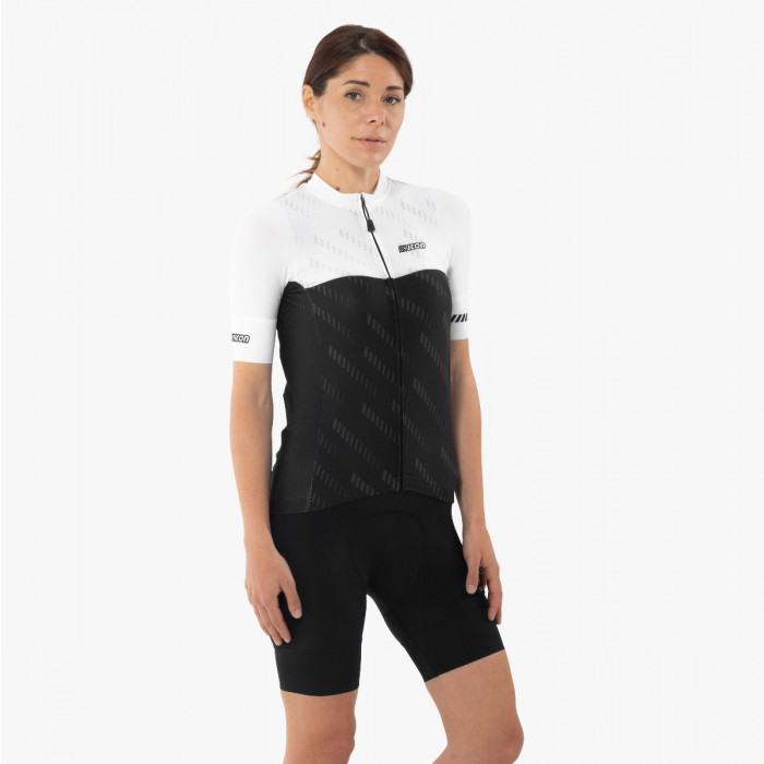 Scicon Sports | X-Over Reflex Cycling Women Short Sleeve Jersey - white - black - CJW11006