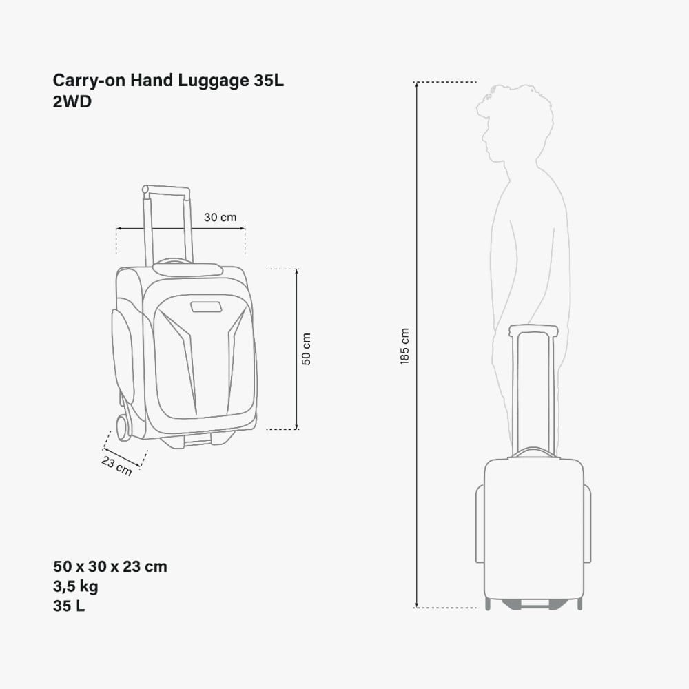 BAGAGLIO DA CABINA 35 LITRI - 2WD