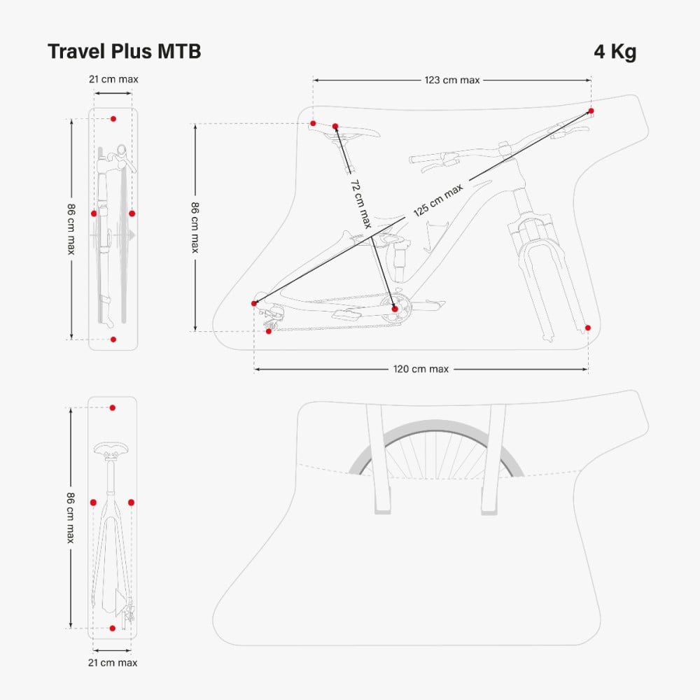 SACO PARA LLEVAR LA BICICLETA - TRAVEL PLUS MTB