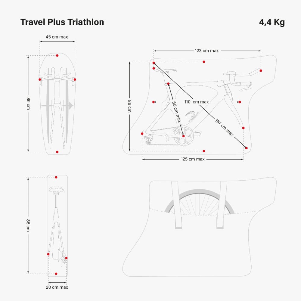 HOUSSE DE VÉLO SOUPLE - TRAVEL PLUS TRIATHLON