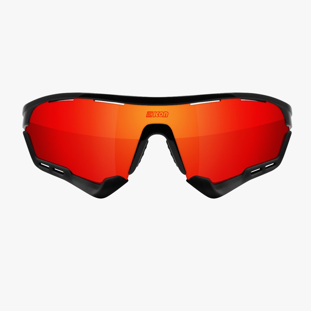 Scicon Sports | Aerotech Sport Cycling Performance Sunglasses - Black / Red - EY13060203