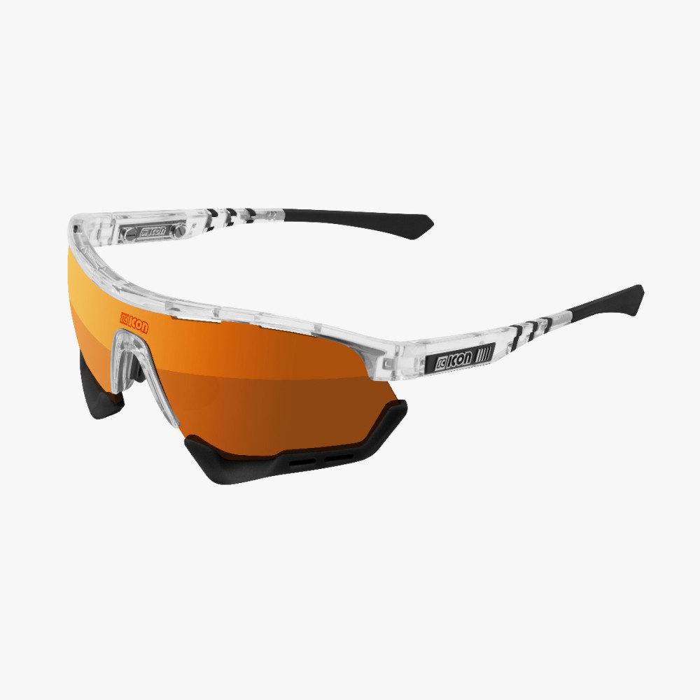 Scicon Sports | Aerotech Sport Cycling Performance Sunglasses - Crystal / Bronze - EY13070701
