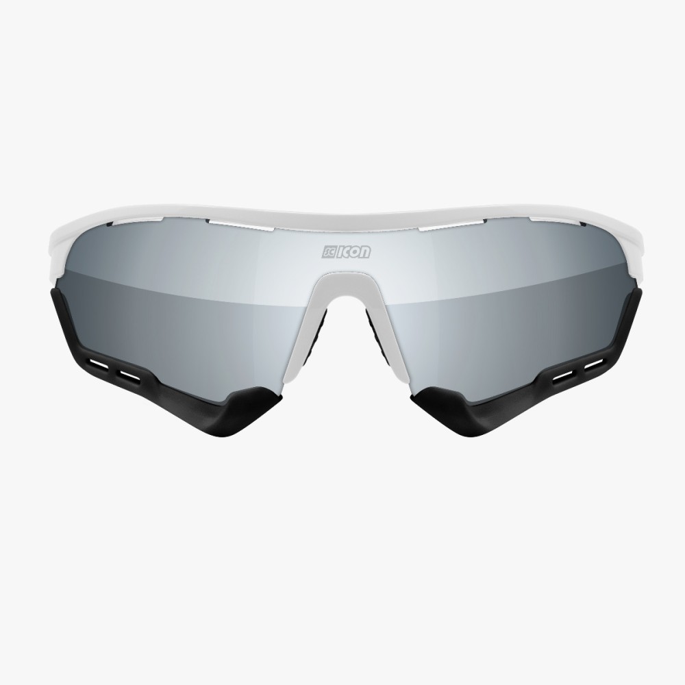 Scicon Sports | Aerotech Sport Cycling Performance Sunglasses - White / Silver - EY13080405
