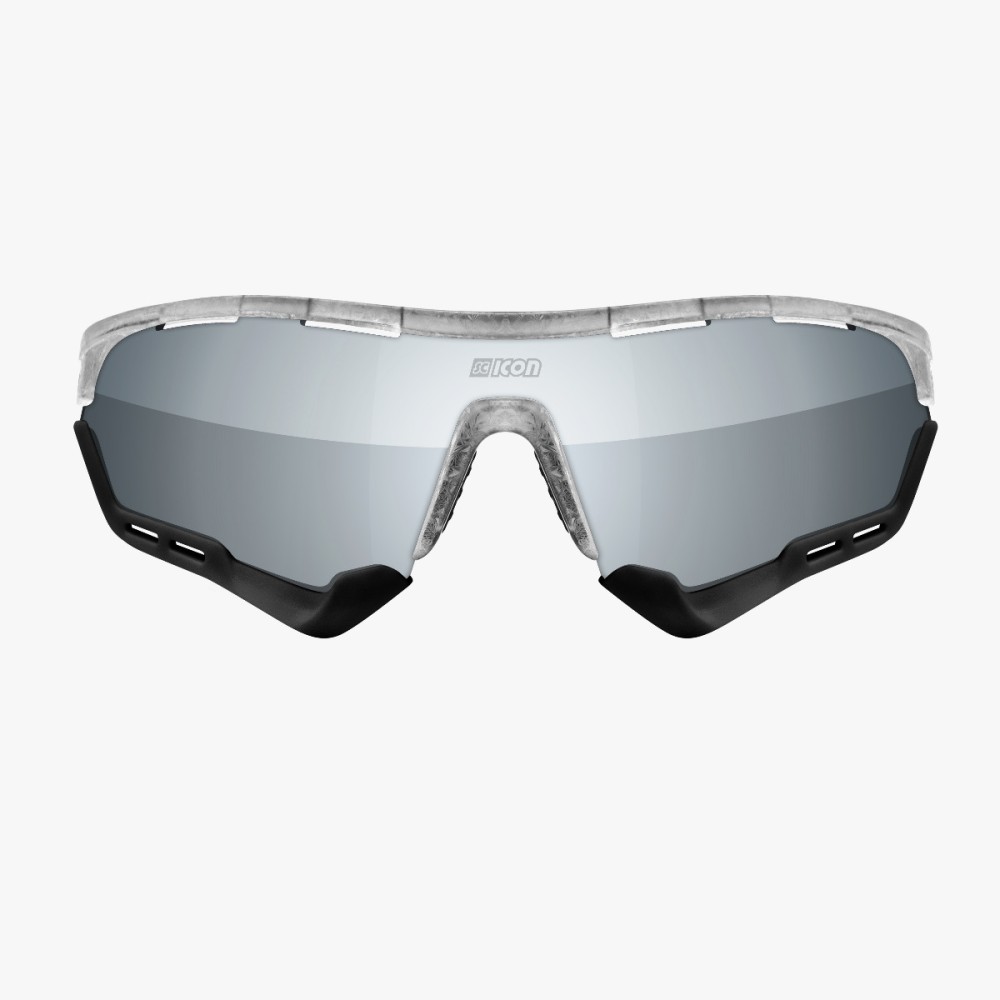 Scicon Sports | Aerotech Sport Cycling Performance Sunglasses - Frozen White / Silver - EY13080505
