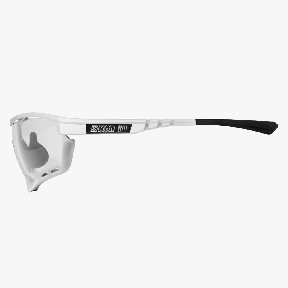 Scicon Sports | Aerotech Sport Cycling Performance Sunglasses - White Gloss / Photocromatic Blue - EY13130402