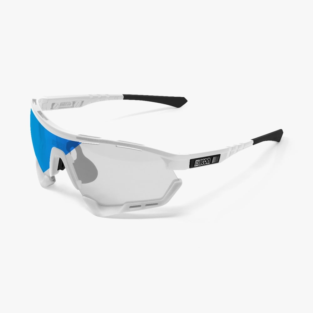 Scicon Sports | Aerotech Sport Performance Sunglasses - White / Photochromic Blue - EY14130402