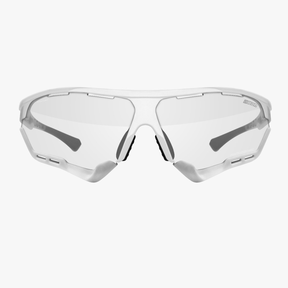 Scicon Sports | Aerocomfort Sport Cycling Performance Sunglasses - White Gloss / Photocromatic Blue - EY15130402
