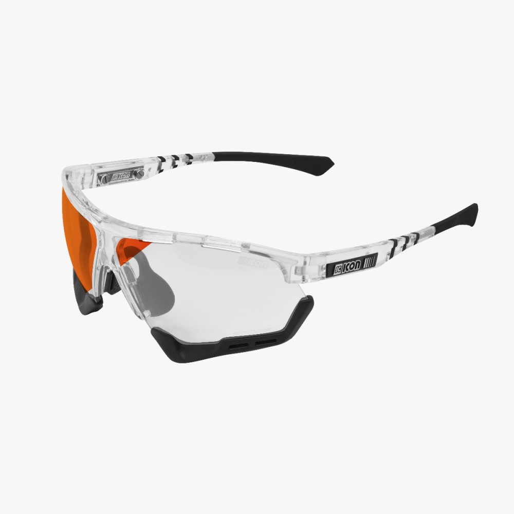 Scicon Sports | Aerocomfort Sport Cycling Performance Sunglasses - Crystal Gloss / Photocromatic Red - EY15160703
