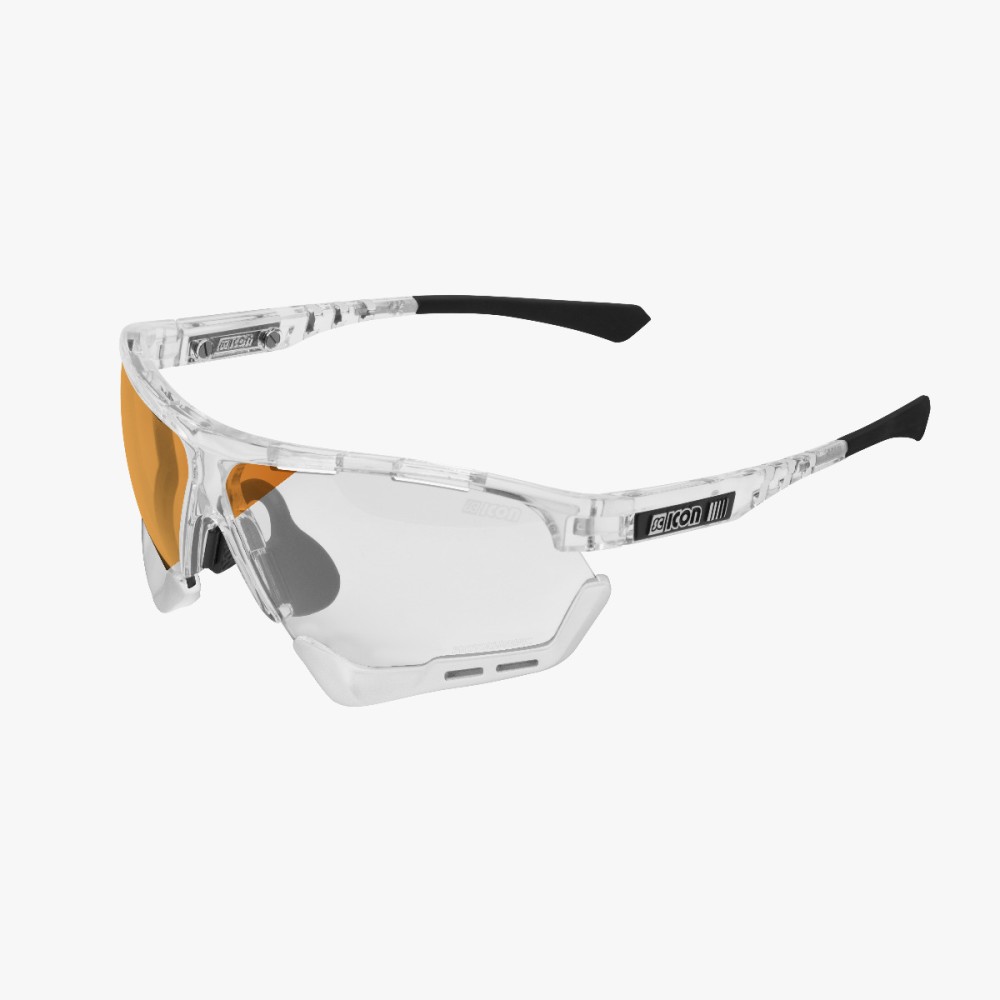 Scicon Sports | Aerocomfort Sport Cycling Performance Sunglasses - Crystal Gloss / Photocromatic Bronze - EY15170701
