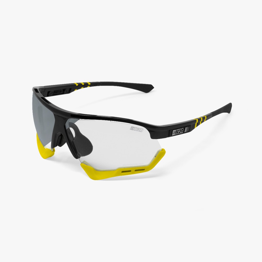 Scicon Sports | Aerocomfort Sport Cycling Performance Sunglasses - Black Gloss / Photocromatic Silver - EY15170201
