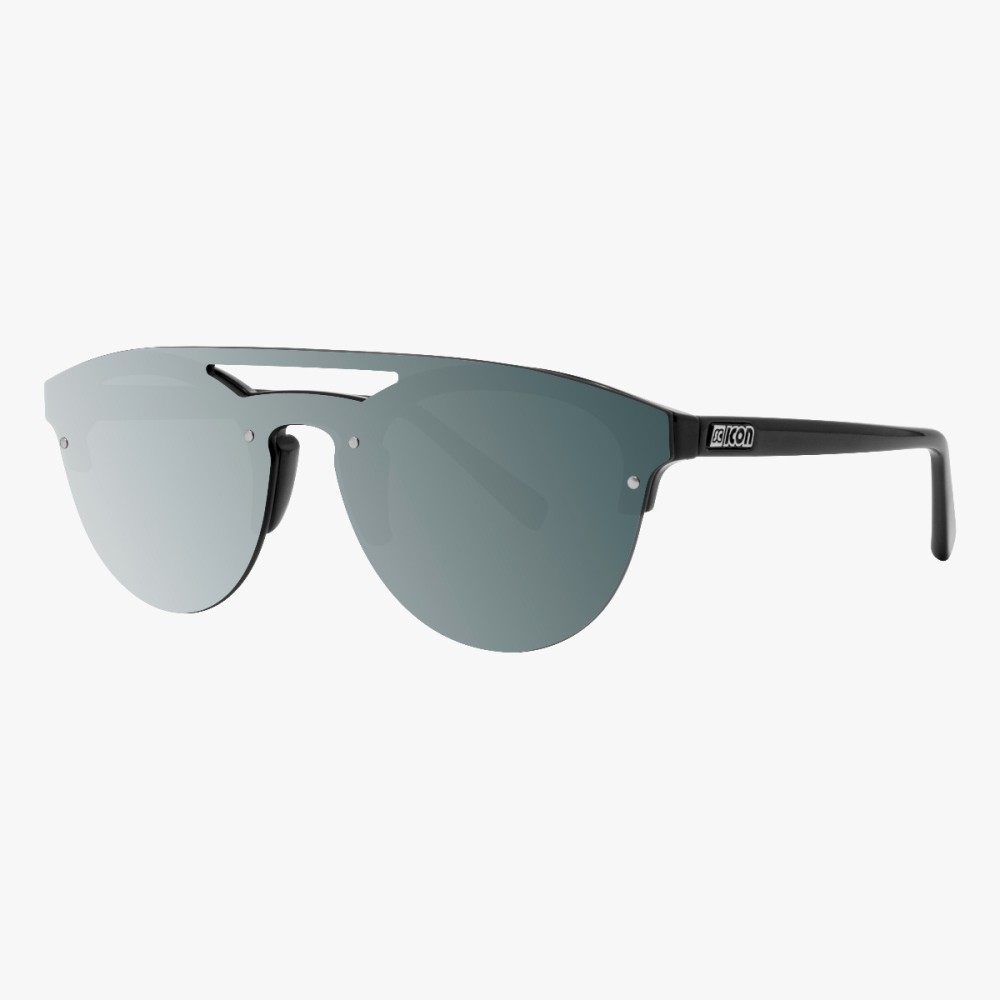 Scicon Sports | Protector Lifestyle Unisex Sunglasses - Black Frame, Silver Lens - EY160802