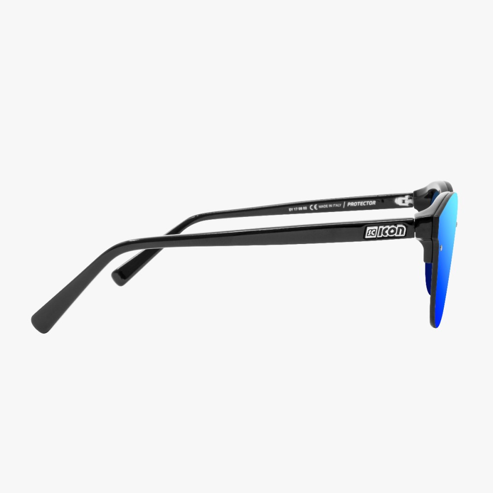 Scicon Sports | Protector Lifestyle Unisex Sunglasses - Black Frame, Blue Lens - EY170302