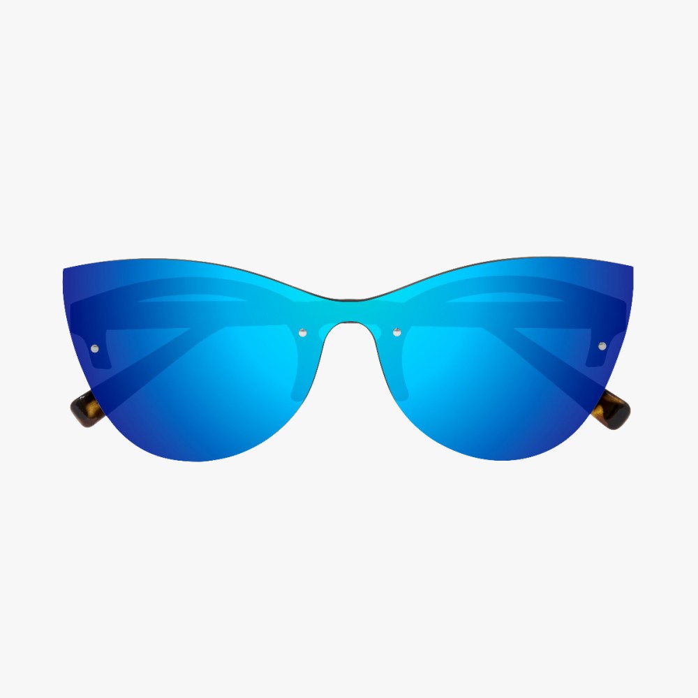 Scicon Sports | Phantom Lifestyle Women's Sunglasses - Demi Frame, Blue Lens - EY180306