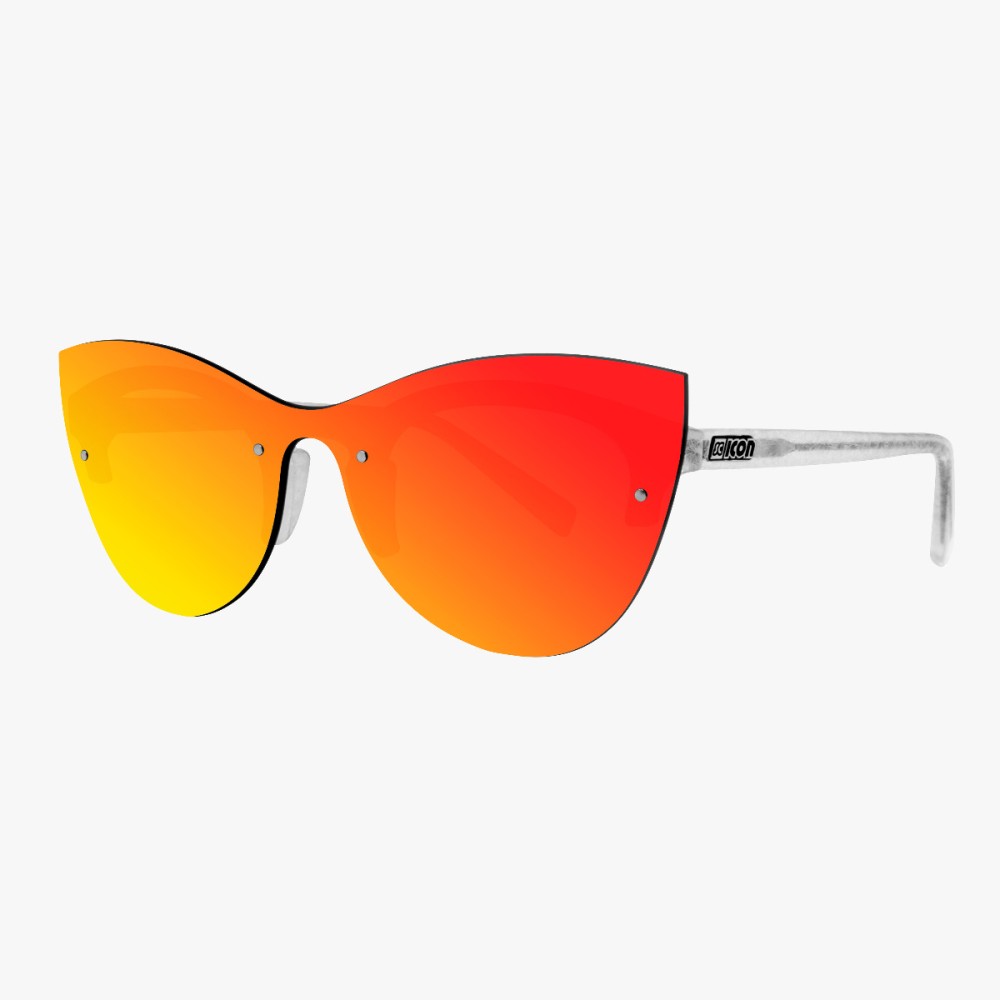 Scicon Sports | Phantom Lifestyle Women's Sunglasses - Frozen Frame, Red Lens - EY180605