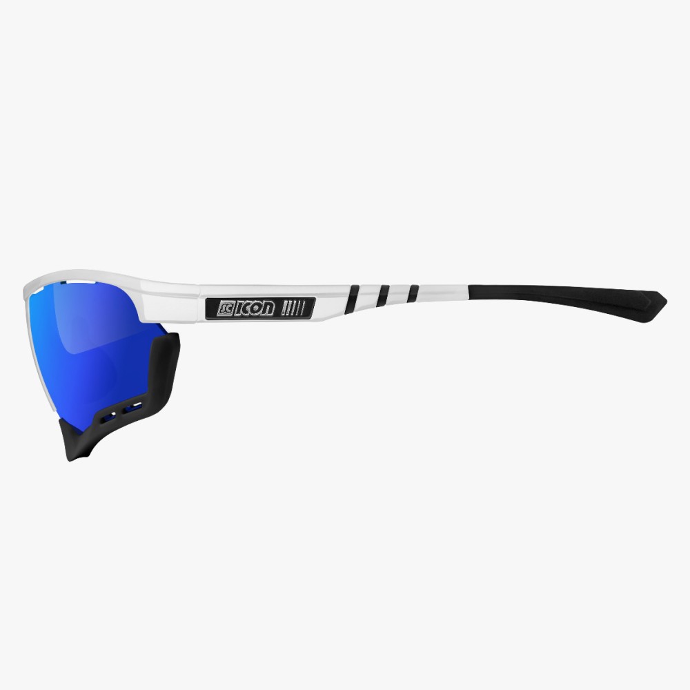 Aerocomfort performance sunglasses scnpp white frame blue lenses EY19030402
