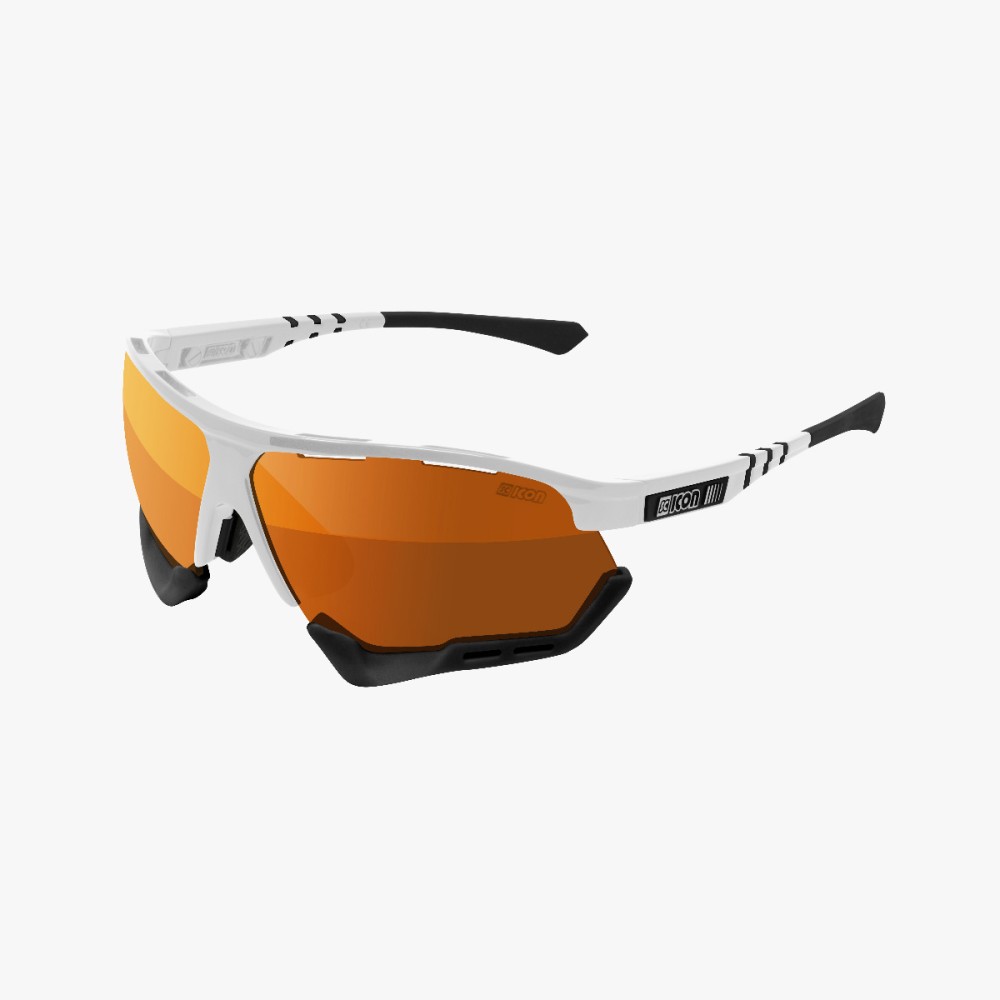 Aerocomfort performance sunglasses scnpp white frame bronze lenses EY19070401
