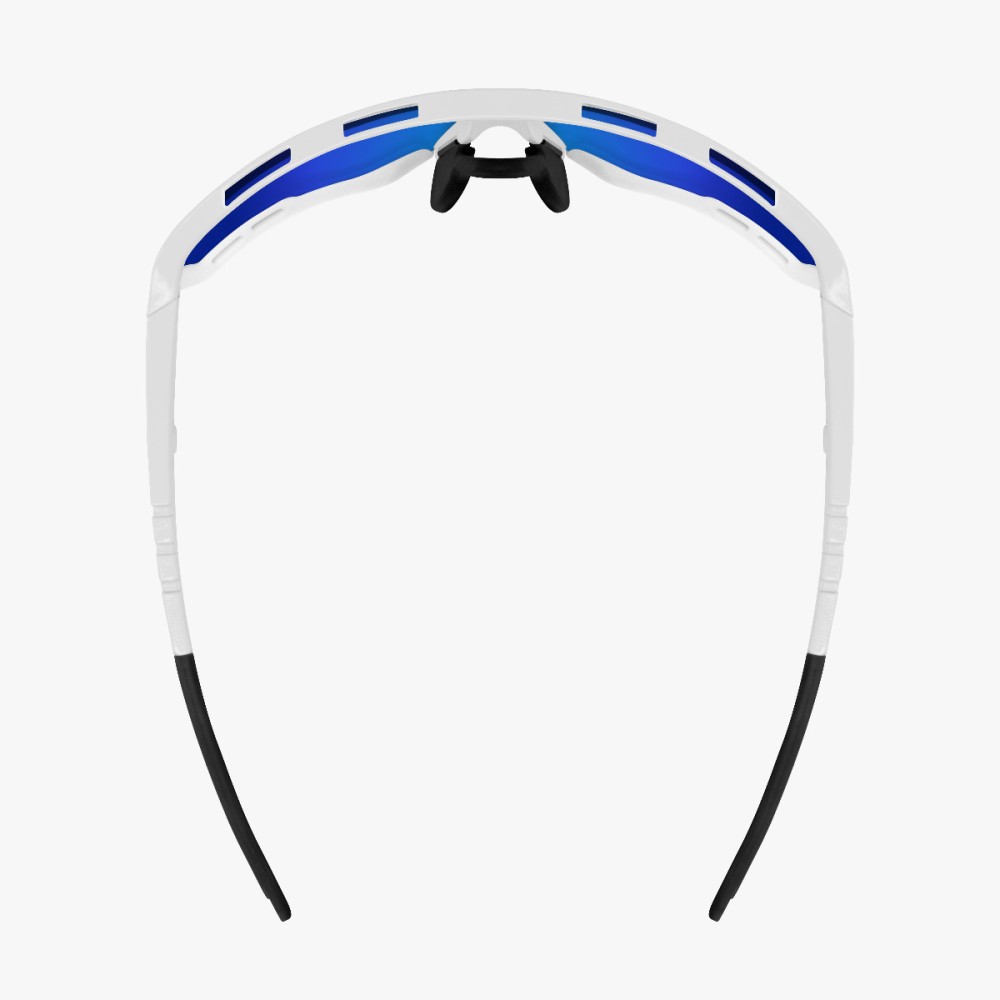 Aerocomfort cycling sunglasses scnxt photochromic white frame blue lenses EY19130402
