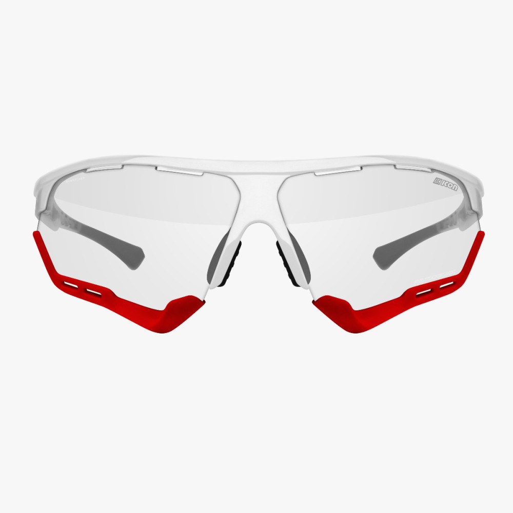 Aerocomfort cycling sunglasses scnxt photochromic white frame red lenses EY19160403
